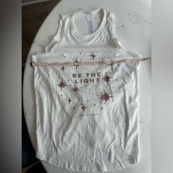 Spiritual Gangster | XS low back tank top with bronze stars be the light NWT - Picture 6 of 7
